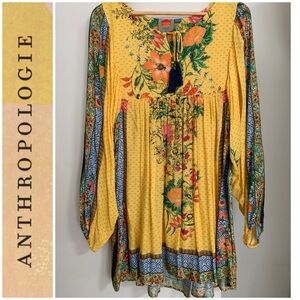 FARM Rio for Anthropologie Lorena patchwork tunic dress, size S